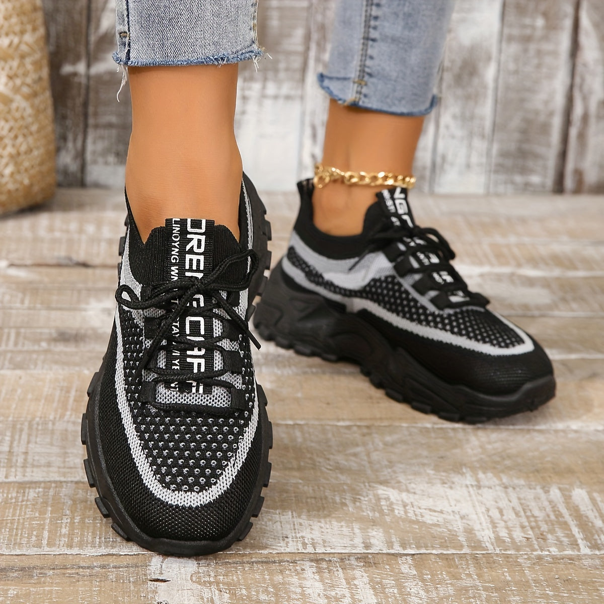 Amoryo™ | Breathable Mesh Platform Trainers