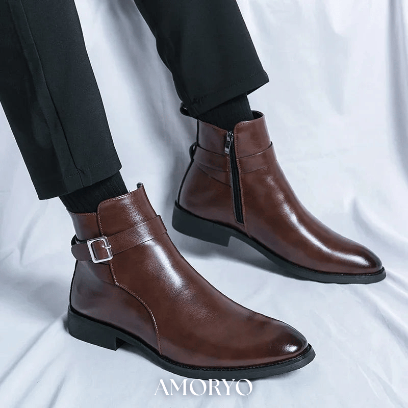 SERGIO ÄKTA LÄDER CHELSEA-BOOTS