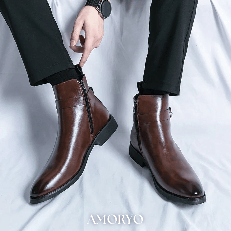 SERGIO ÄKTA LÄDER CHELSEA-BOOTS