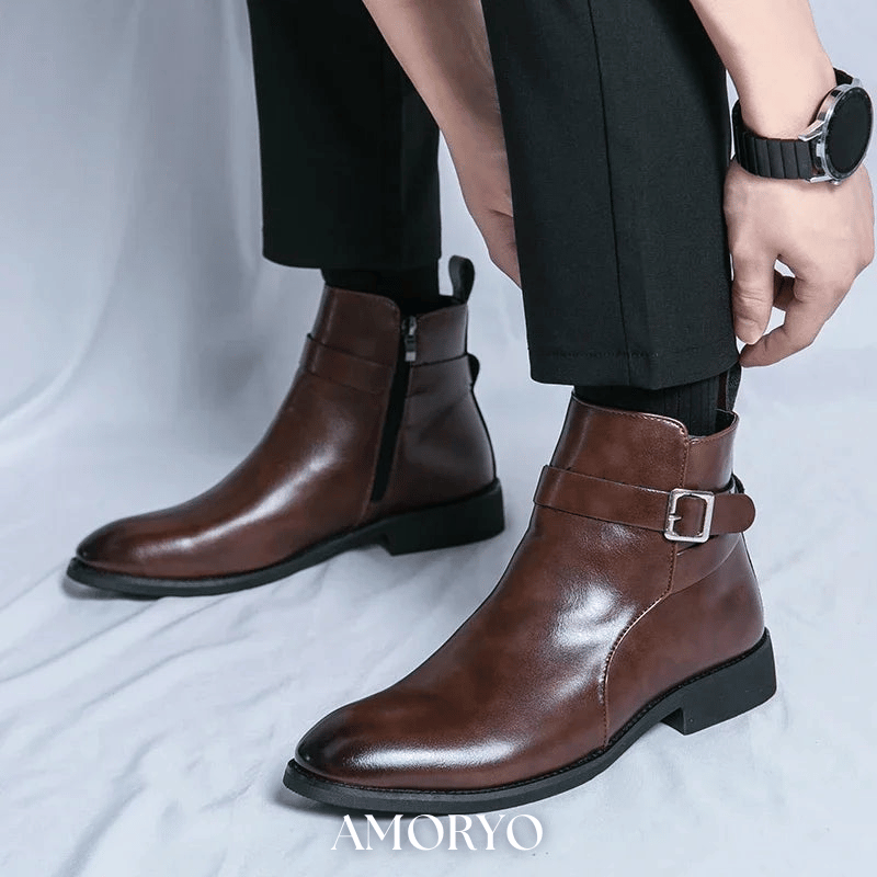 SERGIO ÄKTA LÄDER CHELSEA-BOOTS