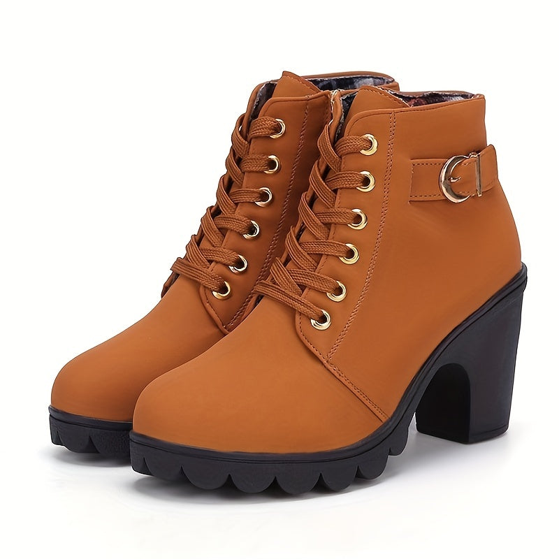 Amoryo™ | Short ankle boots with wide heel