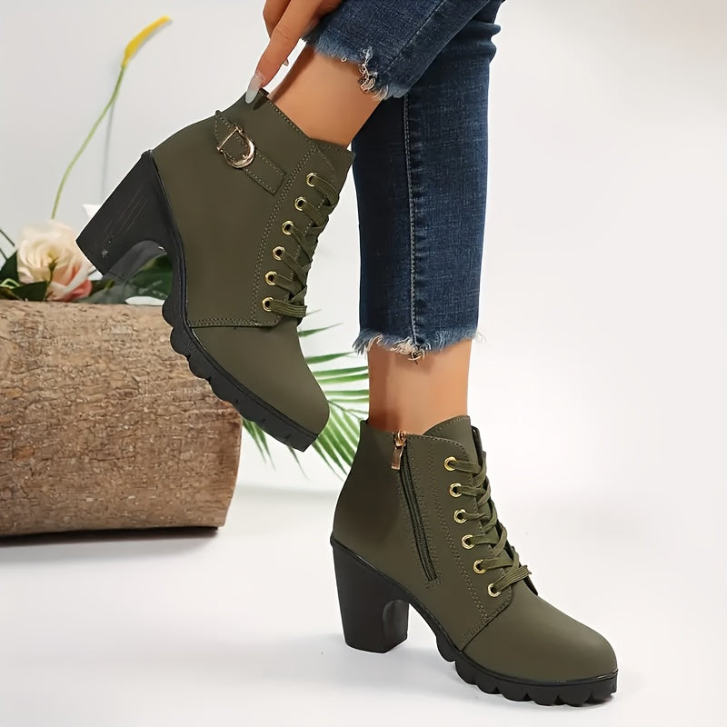 Amoryo™ | Short ankle boots with wide heel